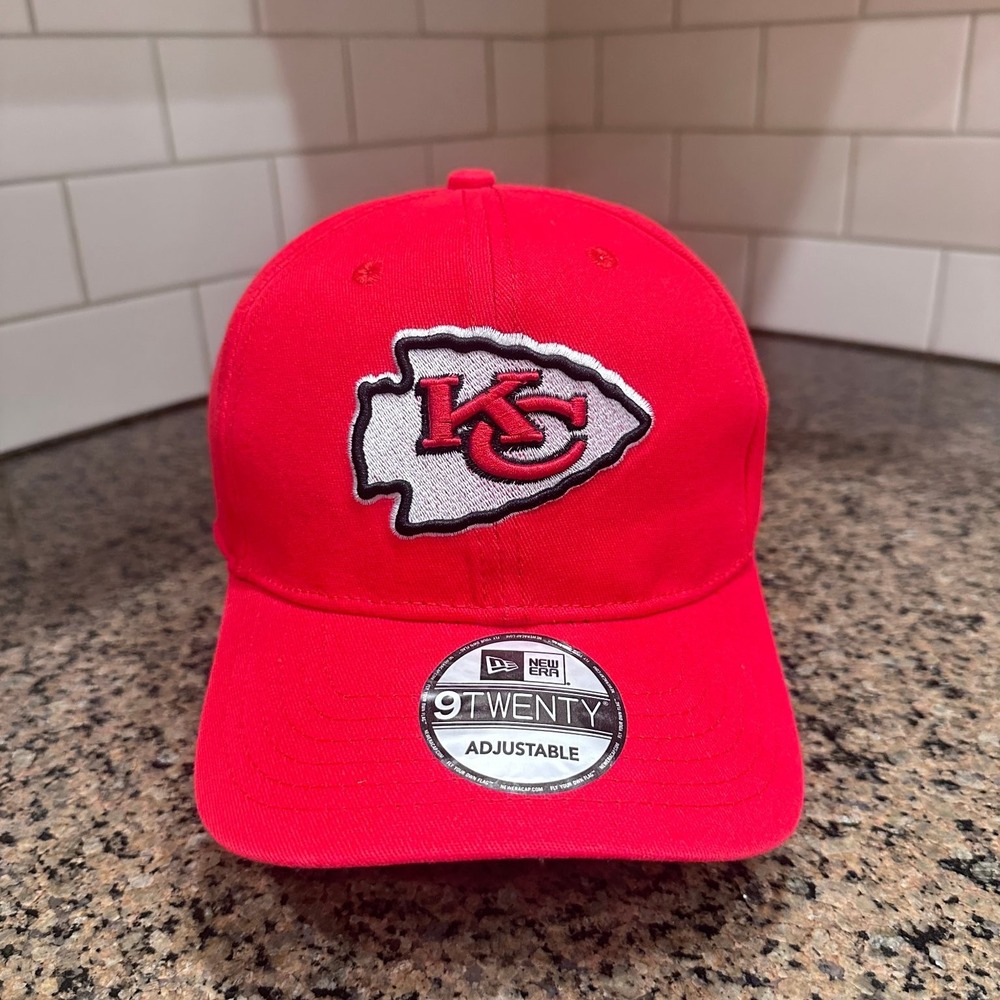 Kansas City Chiefs New Era 9TWENTY Strap Back Hat Men OS Red Wool Blend